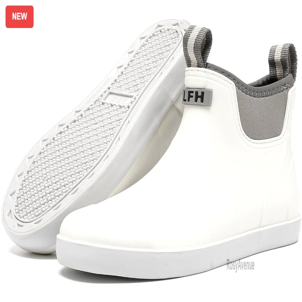 Waterproof Ankle Rain Boots With Anti-Slip Traction For Outdoor Work